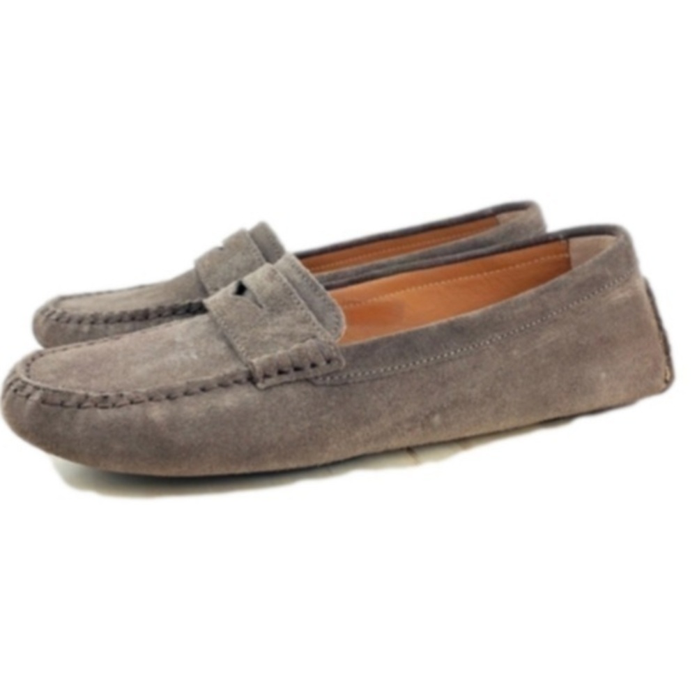 Gray Suede Loafers
